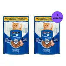 Cat Chow Sachê Gato Adulto Castrado Peixe 85g 2un