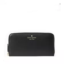 Cartera Kate Spade De Cuero Con Cremallera Alrededor (negro)