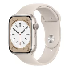 Apple Watch Series 8 Gps - Caja De Aluminio Blanco Estelar 45 Mm - Correa Deportiva Blanco Estelar - Patrón - Distribuidor Autorizado