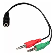 Cable Adaptador Jack 3.5mm Audifono Y Microfono Audio Pc