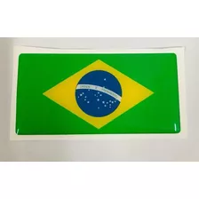 Adesivo Resinado Especial Em Alto Relevo 1 Bandeira Brasil