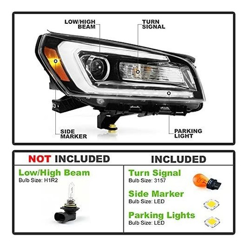 Luz Delantera Led Compatible Con Gmc Acadia Foto 2