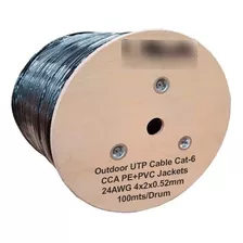 Cable De Red Utp Cat-6 100 Metros 24awg Outdoor