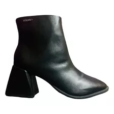 Bota Feminina Via Uno Cano Curto Salto Bloco Premium 717003