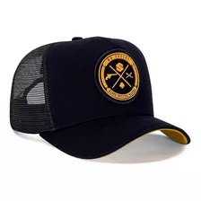 Boné Mr. Shelby Trucker Brasão Preto E Amarelo