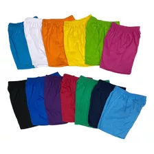 Short Liso Niños/as Algodón 100% Colores Surtidos Pack X6