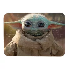 Rompecabezas Baby Yoda De Cartón 54 Piezas