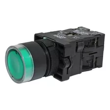 Botão De Comando 22mm Iluminado 24v Verde P20ig Metaltex (i)