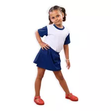 Short Saia Infantil Menina Uniforme Escolar Helanca Shorts