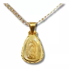 Cadena Oro 14k Medalla Virgen Guadalupe Ahijada Madrina 