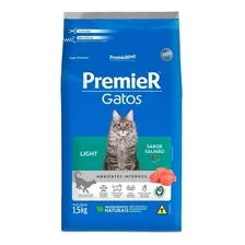 Ração Premier Ambi. Internos Light P/ Gatos Salmão 1,5kg
