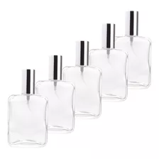 5 Frascos Perfume Com Válvula Luxo 100 Ml