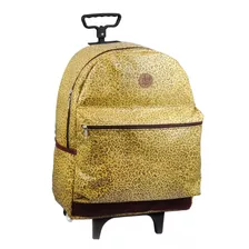 Mochila De Carrinho Feminina Oncinha Bege Ref. 6792 Aig