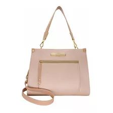 Bolsa Monica Sanches Feminina Creme Metal Areia 3438