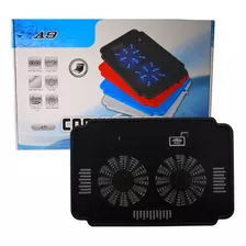 Cooler Base Notebook 9 A 17 Pulgadas Usb Luz Led Doble Fans