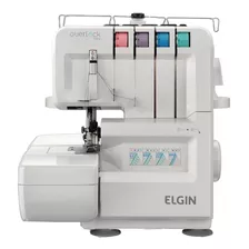 Máquina De Costura Overlock Elgin 1000 Portátil Branca 220v