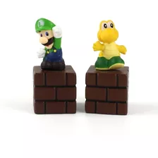 Super Mario Luigi Sólo En Set 10 Piezas Mini Figuras Adornos