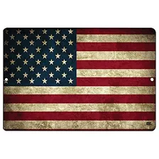 Ee. Uu. Bandera Americana Cartel De Chapa De Metal Deco...