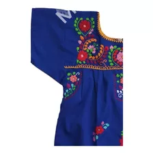 Vestido Bata Artesanal Mexicano Bordado A Mano Tallas Extra