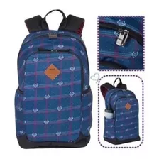 Mochila Juvenil Magic Xadrez Azul Sestini