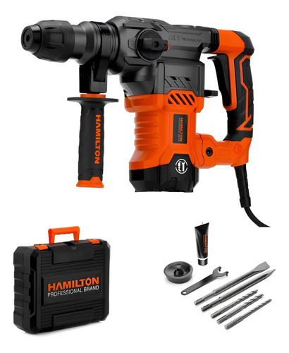 Rotomartillo Hamilton Rotopercutor 1300w Accesorios Hrm004  Naranja 50 Mhz