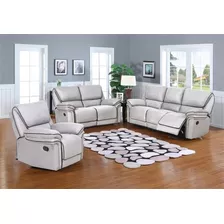 Sillon 2 Cuerpos Reclinable Blanco Laser Tv