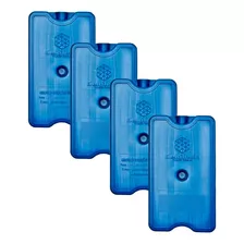 Placa Gelo - Gel Reutilizável 200ml Kit C/ 4 Unid 12x6x2,5cm Cor Azul