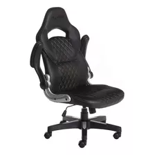 Cadeira De Escritório Storm Master Gamer Ergonômica Preta Com Estofado De Poliuretano