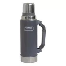 Termo Acero Comet 1.25lts 3 Años Grantia Hts Color Gris Claro