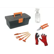 Kit Set Juego De Jardin Suculentas Cactus Guantes Engomados