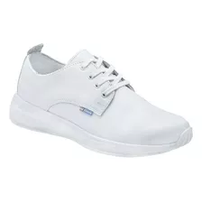 Zapato Dama Dominiq 2861 Piel Blanco Enfermería Cómodo 22-27