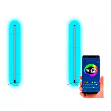 2 Lamparas Pie Led Minimalista Esquinera Rgb Wifi Alexa Home