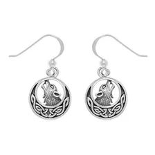 Jewelry Trends Howling Wolf Celtic Moon Sterling Silver Dang