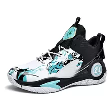 Zapatos De Baloncesto Antideslizantes De Cuero Masculino