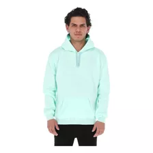 Hoodie Para Hombre En Color Menta Con Gorro Felpa Moda