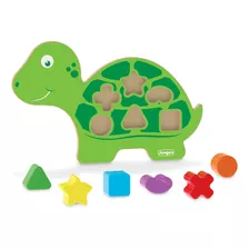 Brinquedo Didático Educativo Pedagógico Montessori - Junges Cor Tartaruga