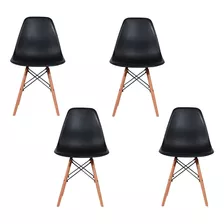 Sillas Para Comedor Minimalista Eames 4 Piezas Estructura De La Silla Negro