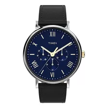 Reloj Hombre Timex Correa De Piel 41 Mm Wr 30m Tw2v464009j