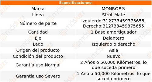 (1) Base Amortiguador Del Strut-mate Der O Izq Azera 06/11 Foto 2