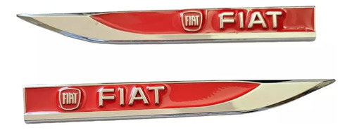 Emblemas Espadines Rojos Adheribles Fiat Uno 1986 Foto 2