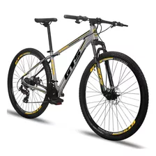 Bicicleta Aro 29 Gts Feel Aluminio 24 Marchas Freio A Disco Cor Cinza/preto/amarelo Tamanho Do Quadro 17