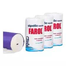 Kit 3 Algodão Hidrófilo Rolo 500g Cosméticos Manicure Médico