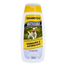 Shampoo Mata Cura Sarnicida E Antipulgas Para Cães 200 Ml
