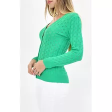 Saquito/sweter/ Cardigan Calado Tendencia Hilo Lycra Mujer 