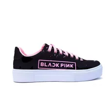 Tenis Negro Blackpink K-pop Agujeta