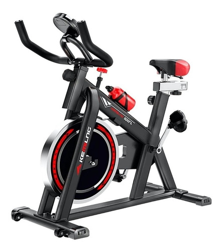 Bicicleta Estática Kemilng Home Fitness Pro Para Spinning Color Negro Y Rojo