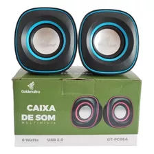 Caixa De Som 6w 80db Usb 2.0 P2 Stereo Notebook/ Celular/ Pc
