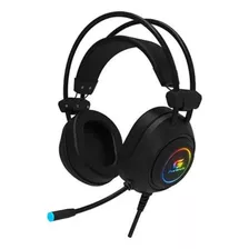 Fone Headset Gamer Crusader Fortrek Luz Rgb Cor Preto