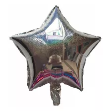 10 Balão Estrela Holográfica 45cm Metalizado Festa Decoração