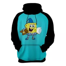 Blusa Moletom Bob Esponja Festa Do Pijama